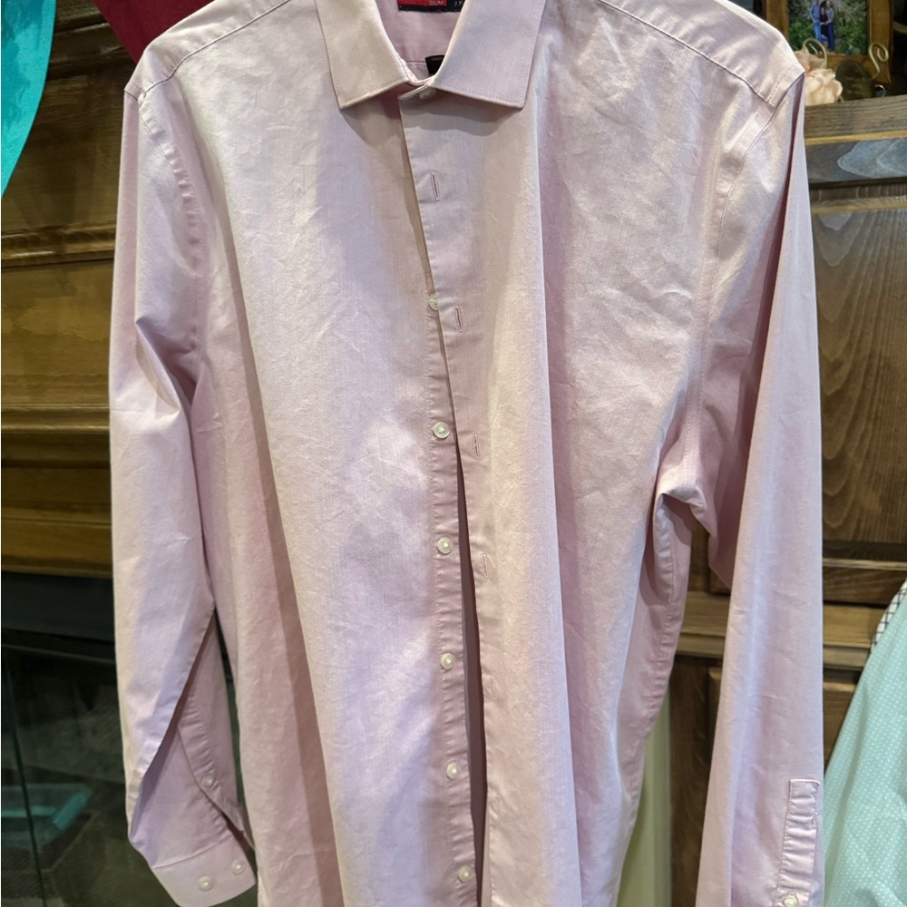 JF J.Ferrar Light Pink Dress Shirt